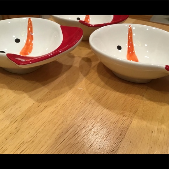 SNOWMAN NUT/DIP/TRINKET BOWLS -Set of 3, NWT - Picture 3 of 4